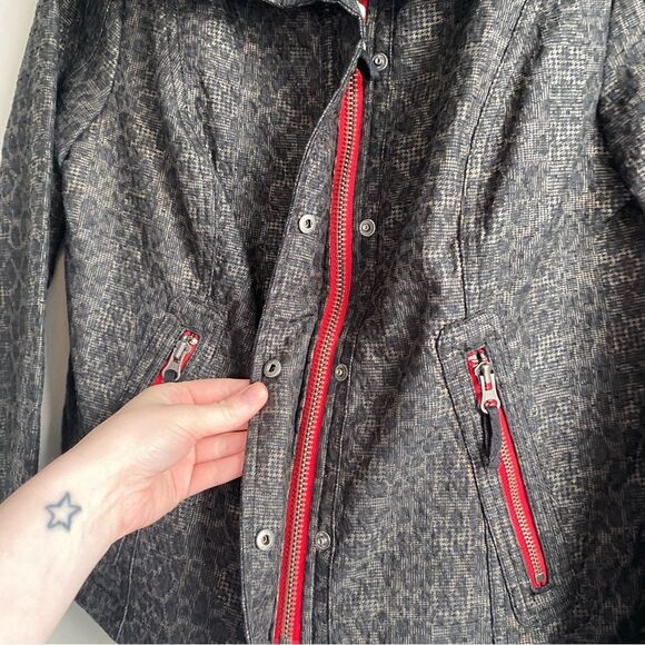 Free People We The Free Leopard Print Pop Moto Jacket - Picture 5 of 10